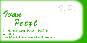 ivan petzl business card